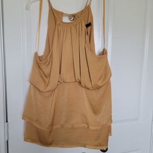 BCBG Maxazria,  gold halter, NEW, Size: L